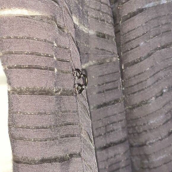 Coldwater Creek Gray Rayon Sheer Cardigan Top Size 8 - Picture 8 of 9